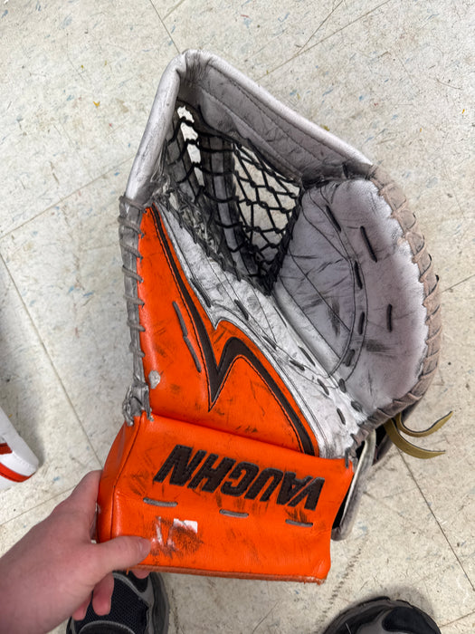 Used Vaughn V7 Goal Catcher and Blocker Senior Set