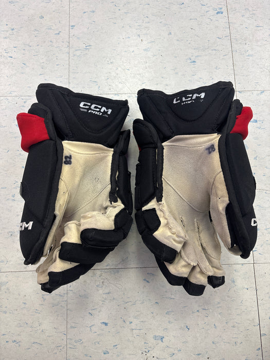 Used CCM HG12 Belleville Senators ‘Andonovski’ 15” Pro Stock Gloves