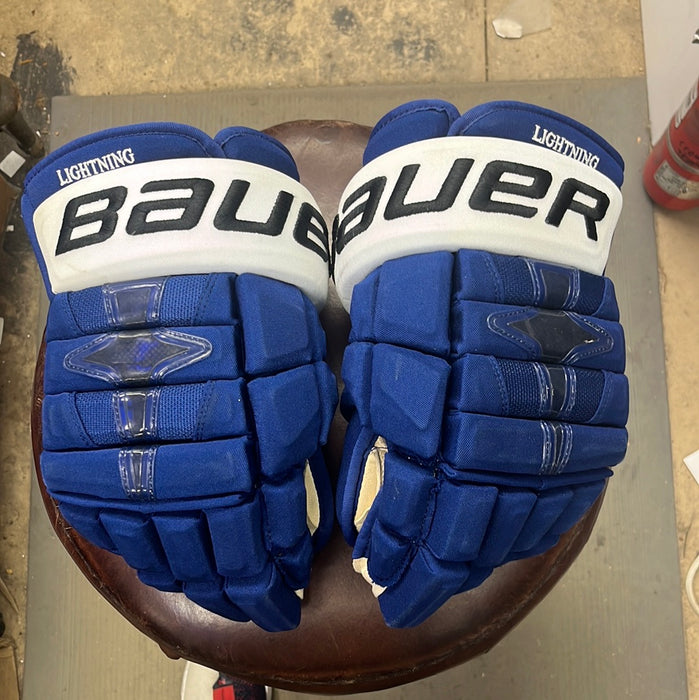 Used Bauer Nexus 1N Tampa Bay Pro Stock 14" Gloves