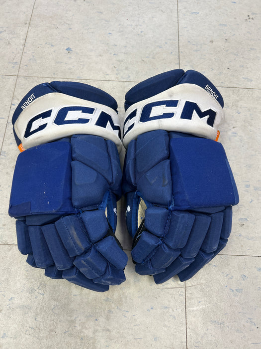 Used CCM Pro Stock 14” Gloves - S. Benoit