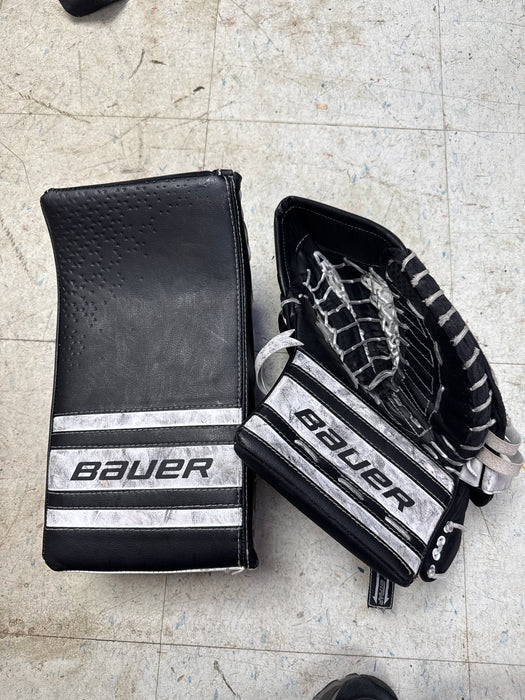 Used Bauer GSX Goal Catcher and Blocker Set Junior