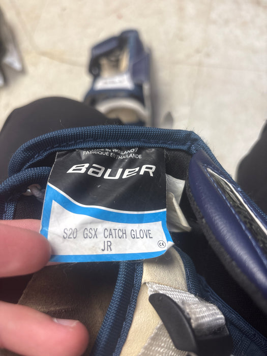 Used Bauer Vapor GSX Goalie Catcher And Blocker Size Junior