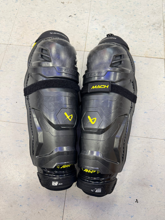 Used Bauer MACH Shin Pads 14"