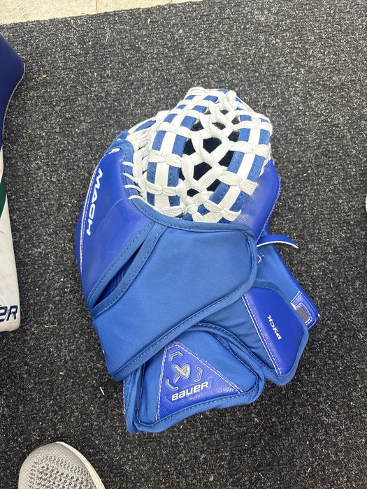 Used Bauer Supreme Mach Pro Stock Catcher and Blocker Set
