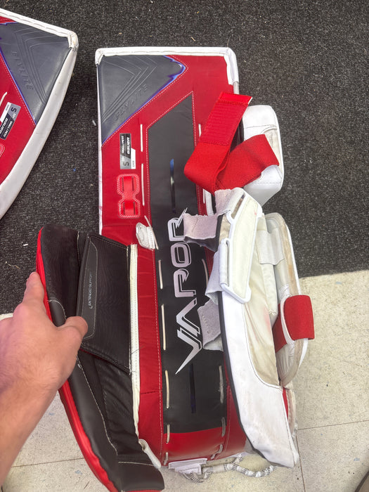 Used Bauer Vapor Flylite Goalie Leg Pads Size Senior Small 33+1