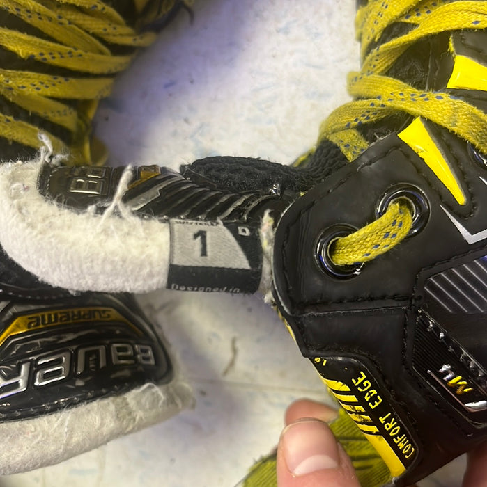 Used Bauer Supreme M4 Size 1 Player Skates