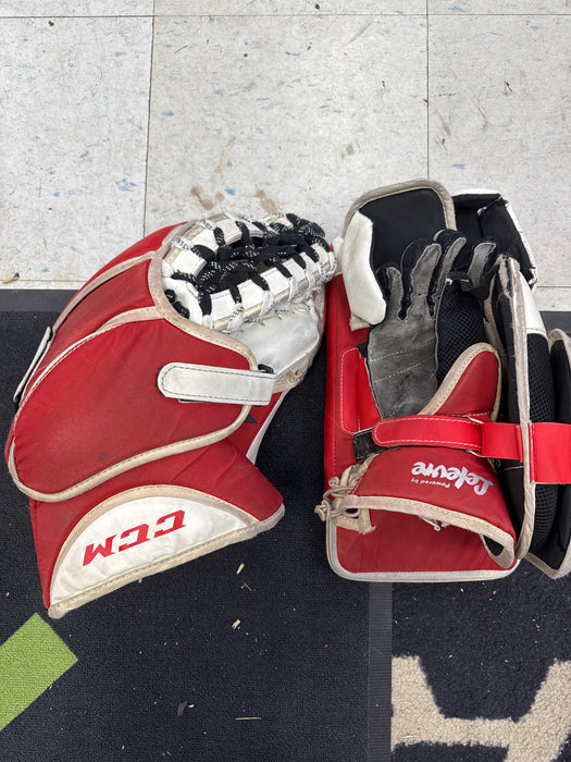Used CCM Elfex 3.5 Junior Catcher Blocker Set