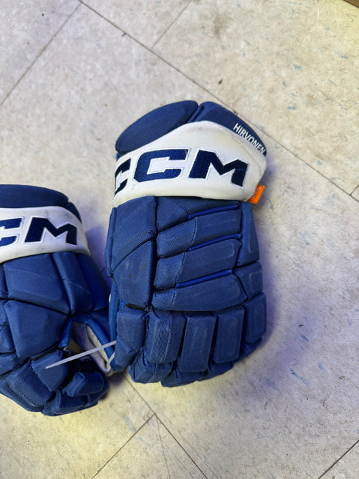 Used CCM NHL Leafs Hirvonen Pro Stock 13" Gloves