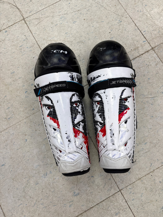 Used CCM JetSpeed FT6 Junior 11" Shin Pads
