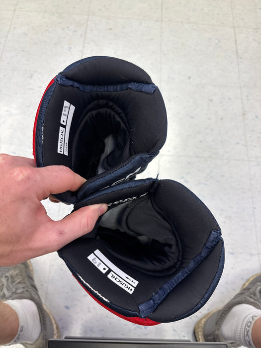 Used CCM HGJSCHL 14” Oshawa Generals ‘MARRELLI’ Pro Stock Gloves