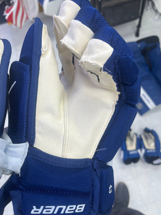 Used Bauer NHL Pro Stock Maple Leafs 14" Gloves