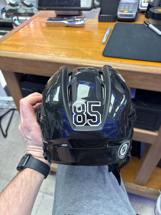 Used CCM Tacks 910 Senior Small William Lagesson Leafs Pro Stock Helmet