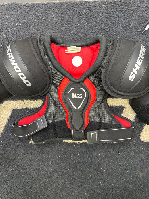 Used Sherwood M65 Junior Small Shoulder Pads