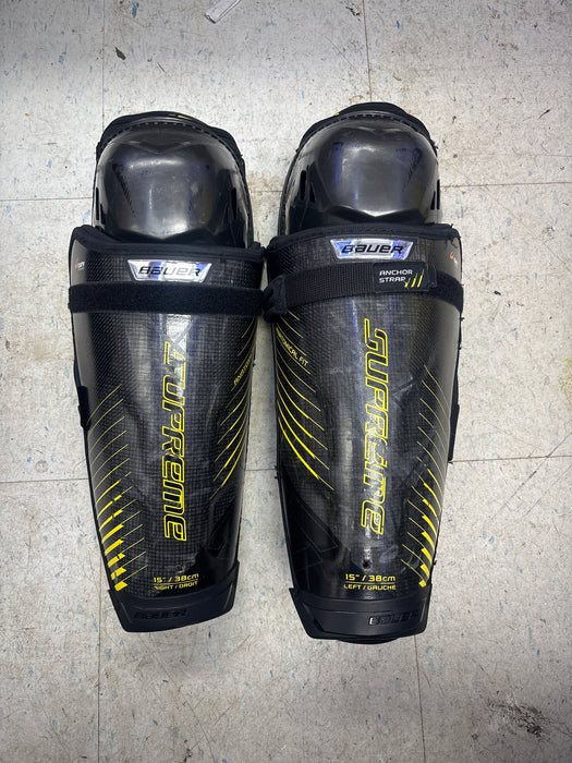 Used Bauer Supreme 1S 15” Senior Shin Guards
