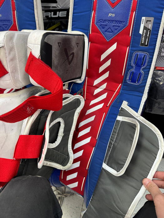 Used Bauer Supreme Shadow Goalie Set Pads Catcher Blocker Senior