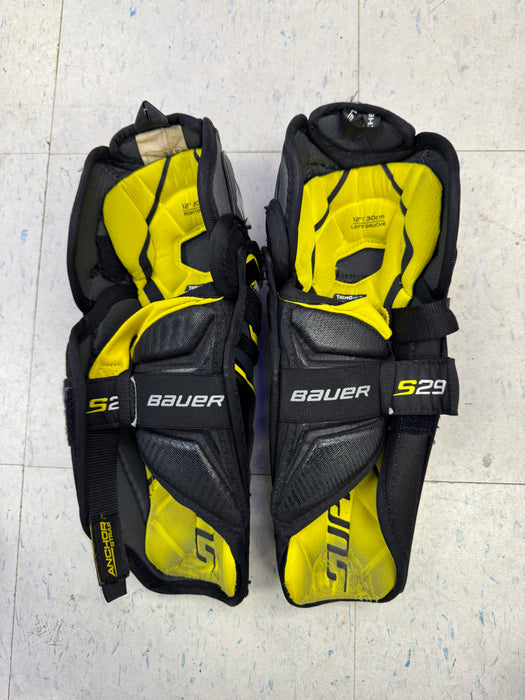 Used Bauer S29 Shin Guards 12”