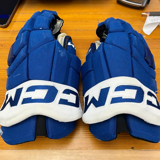 Used CCM Pro Stock 14” Gloves - J. Slavin