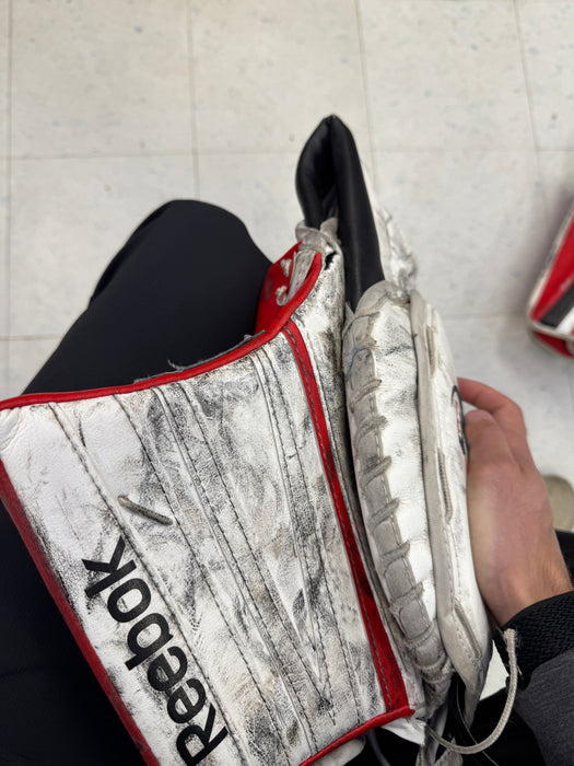 Used Reebok 18k Goalie Catcher Blocker Set