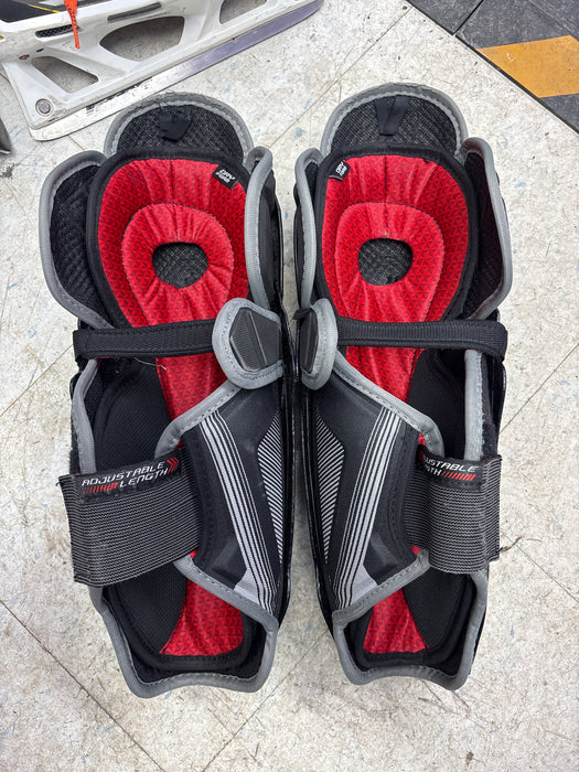 Used CCM JetSpeed FT390 12” Junior Shin Guards