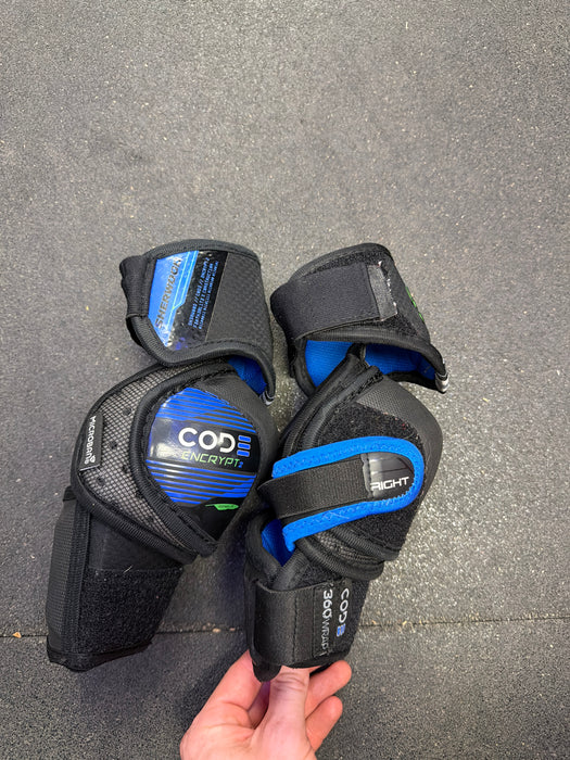 Used Sher-Wood Code Encrypt 2 Junior Small Elbow Pads