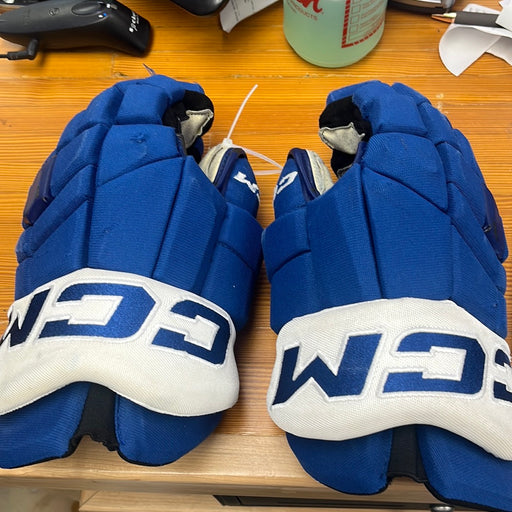 Used CCM Pro Stock 14” Gloves - M. Pietroniro