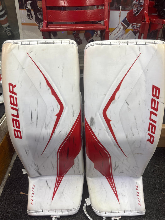 Used Bauer Vapor Flylite Goalie Leg Pads Size Senior Small 33+1