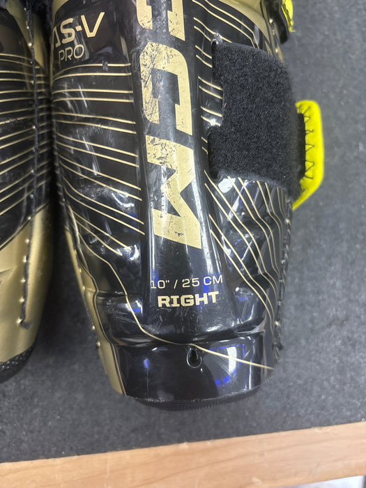 Used CCM Tacks AS-V Pro Shin Guards Size 10”