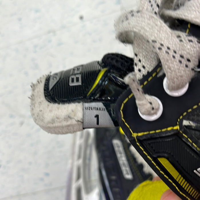 Used Bauer Supreme S35 Size 1 Player Skates
