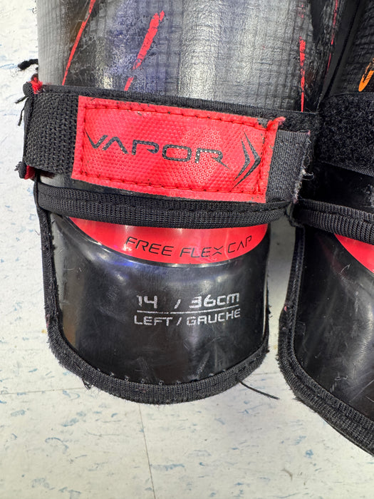 Used Bauer Vapor 1x Lite Shin Guards 14”