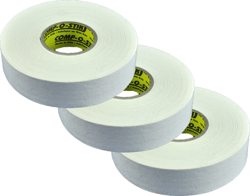 Comp-O-Stik Cloth Hockey Tape 3 Pack - White