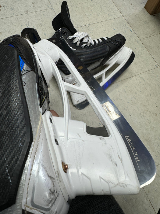 Used Bauer HyperLite2 Timothy Liljegren Leafs Pro Stock Skates Size 8E