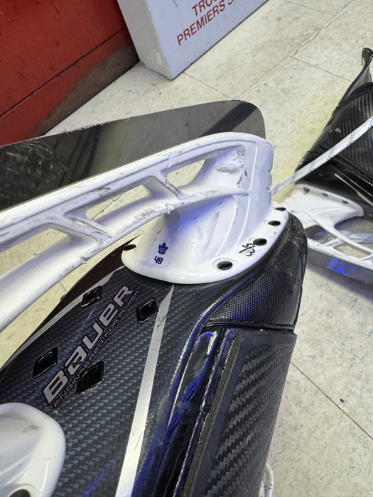 Used Bauer Supreme Mach Pro Stock Skates Size 9.5