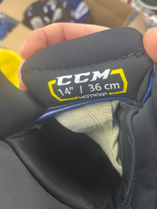 Used CCM Pro Stock 14" Gloves - C. Timmins