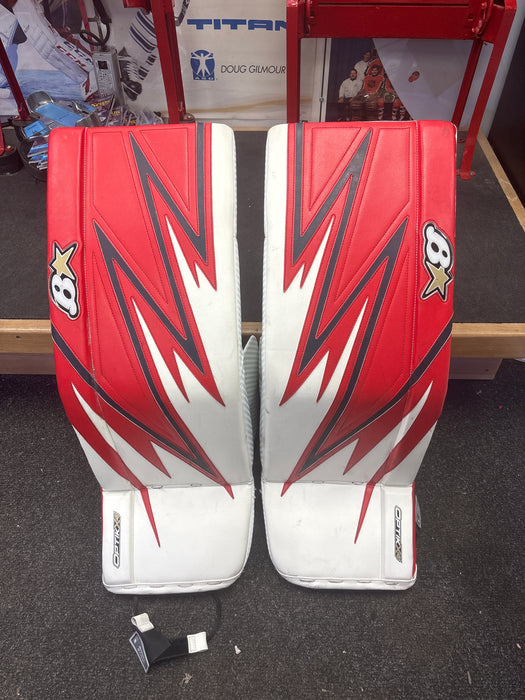 Used Brian’s Optik X4 Goalie Leg Pads Size Senior 33+1
