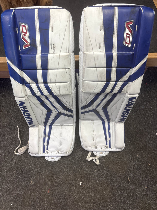 Used Vaughn Velocity V10 Goalie Leg Pads Size Junior 26+2