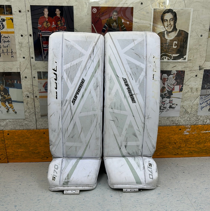 Used Bauer Supreme S170 Leg Pads Junior Large/ 30+1"
