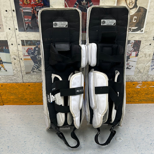 Used Bauer Supreme S170 Leg Pads Junior Large/ 30+1"
