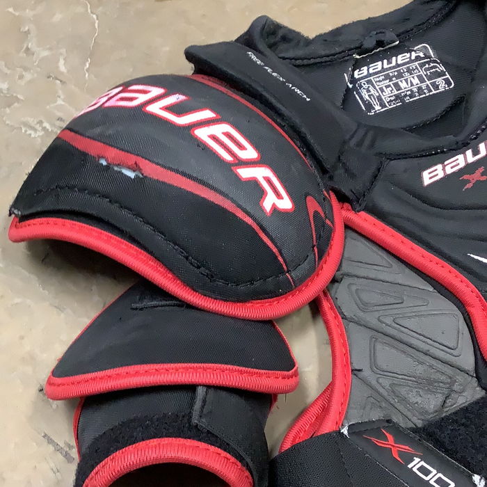 Used Bauer Vapor X100 Junior Medium Shoulder Pads — Crow's Sports