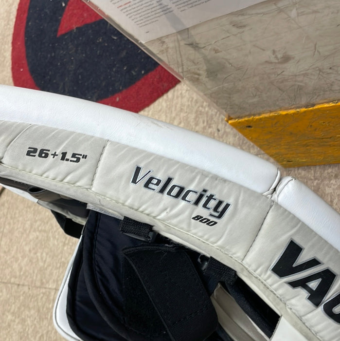 Used Vaughn V6 Velocity 800 26”+1.5” Goalie Pads