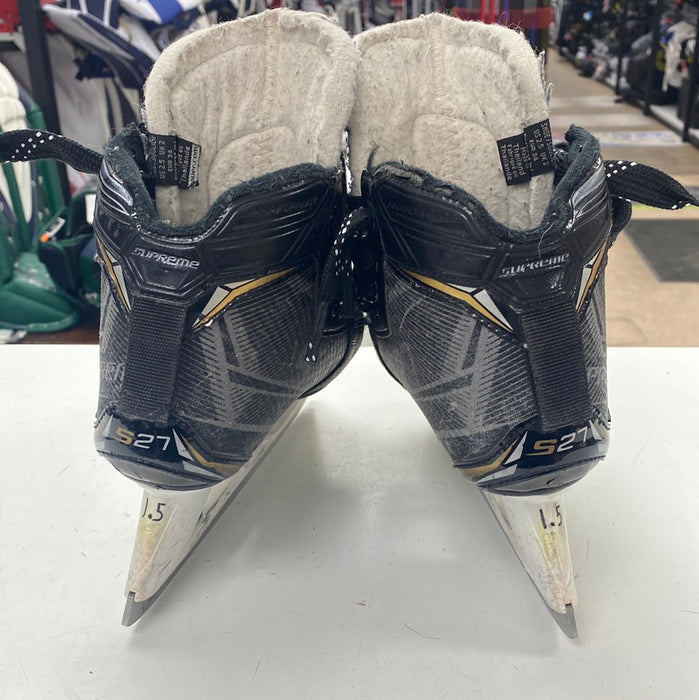 Used Bauer Supreme s27 Size 1.5 Goal Skates