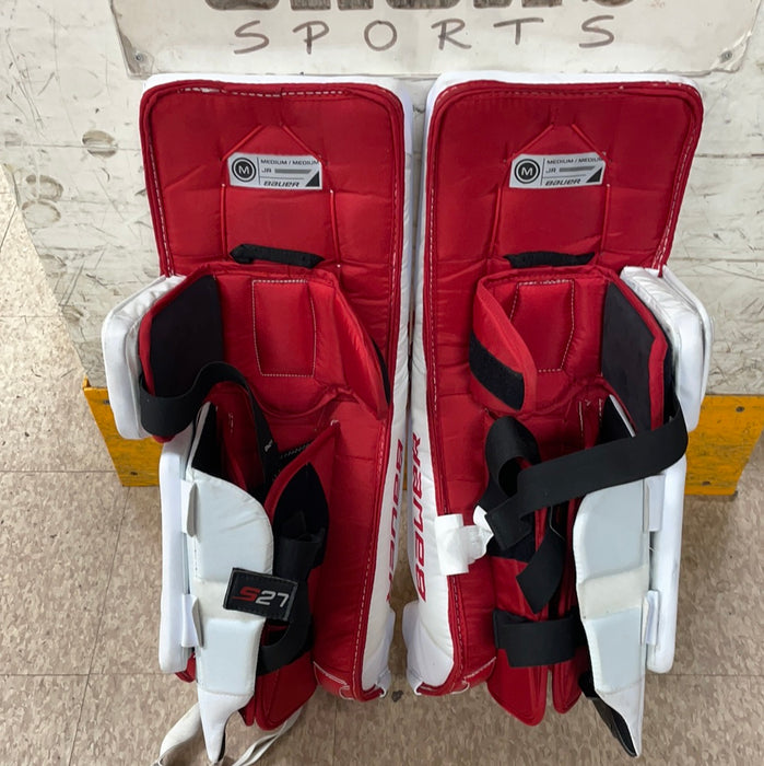 Used Bauer Supreme S27 Junior Medium Goal Pads