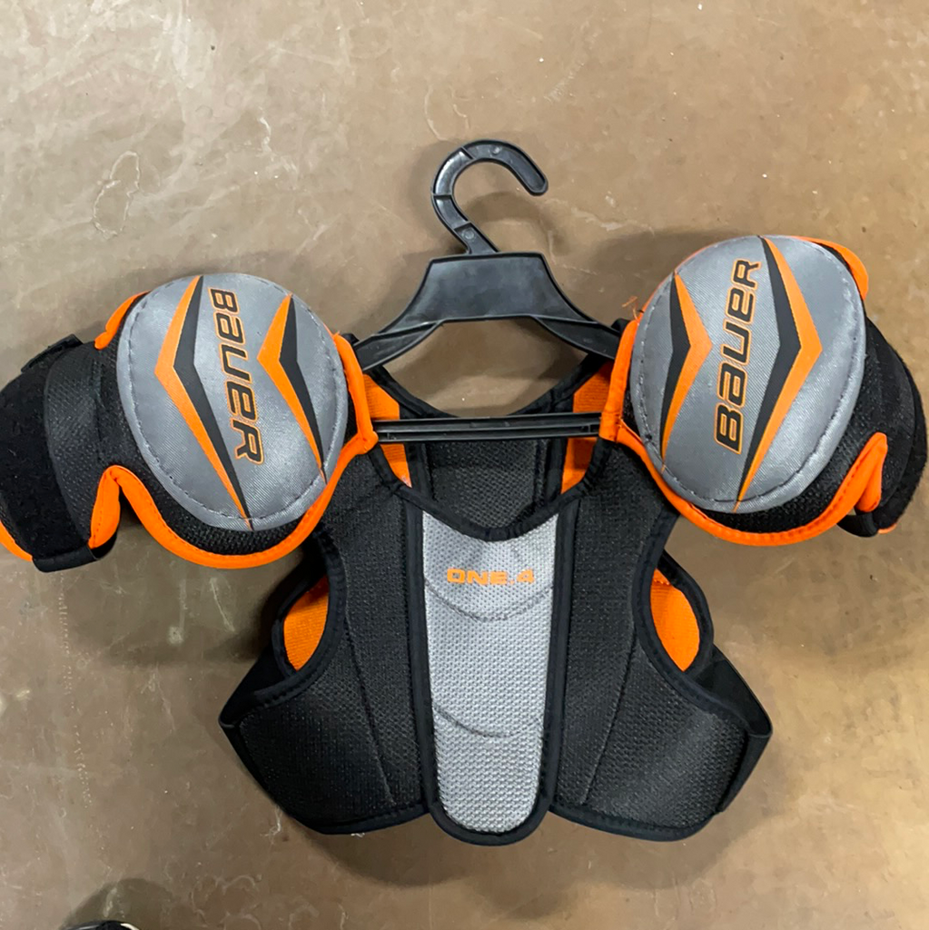 Used Bauer One.4 Youth small Shoulder Pads Crow's Sports