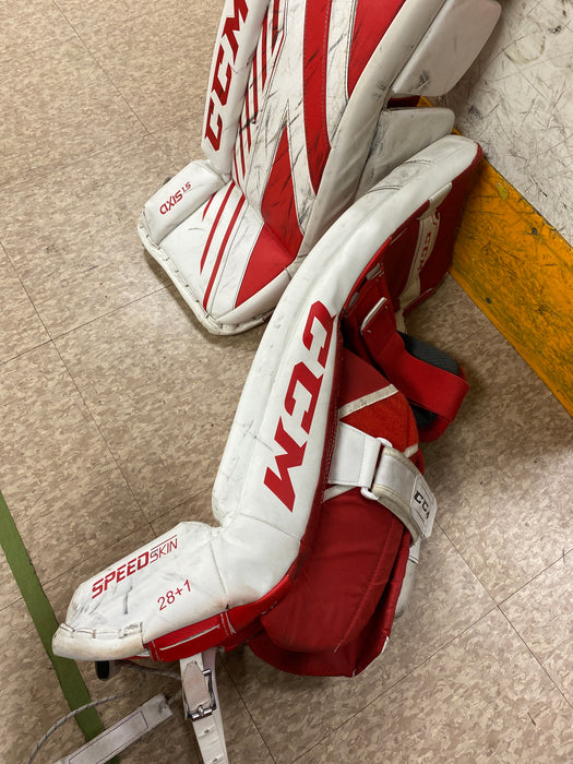 Used CCM AXIS 1.5 Leg Pads 28”+1”