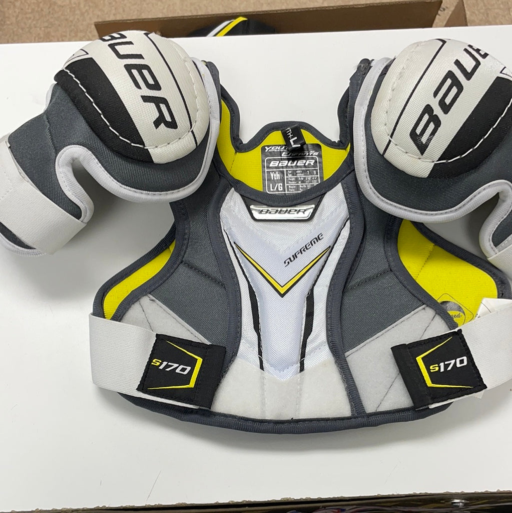 Used Bauer Supreme s170 Youth Large Shoulder Pads Crow's Sports