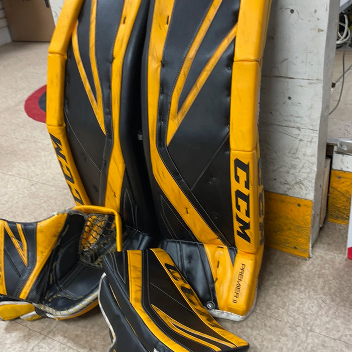 Used CCM Premier II Pro 34”+2” Senior Goalie Set