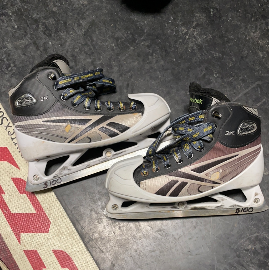 Used Reebok 2k 5.5D Goalie skates Crow s Sports