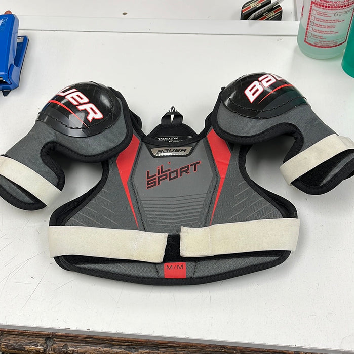 Used Bauer Lil Sport Youth Medium Shoulder Pads
