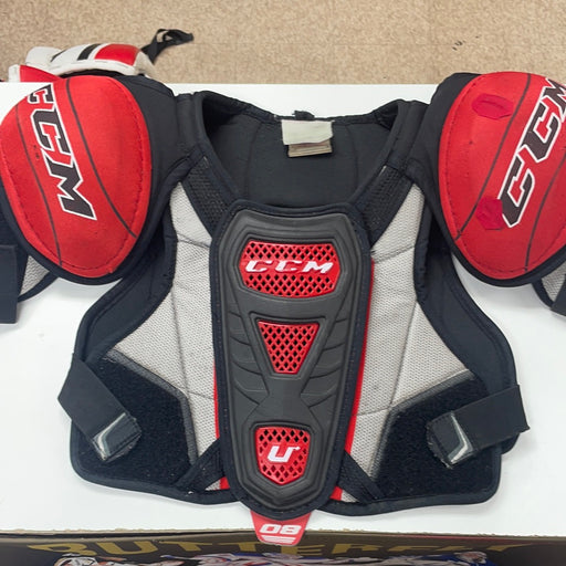 Used CCM U+ 08 Junior Large Shoulder Pads