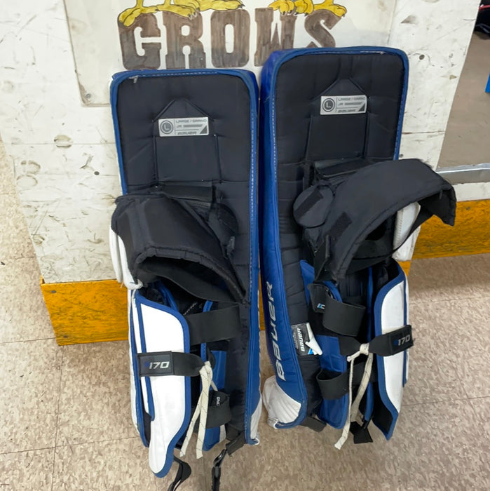 Used Bauer Supreme s170 Junior Large Goal Pads